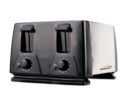 TOASTER 4-SLICE BLK/SS TS-284