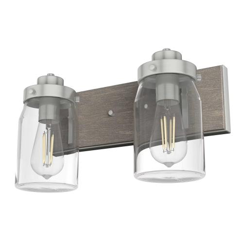 DEVON PARK 2 LIGHT VANITY BRSHD