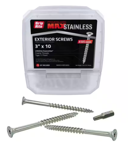 DECK SCREW 3" STARHEAD SS 5LBS