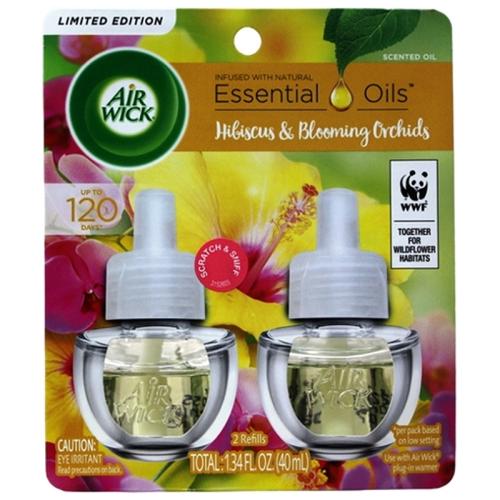 AIR FRESH AIRWICK OIL HIBISCUS & BLOOMING ORCH 2PK