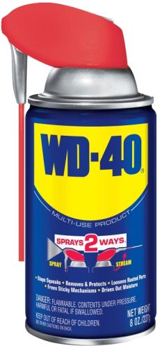 WD-40 SMART STRAW 490026 Multi-Purpose Lubricant, 8 oz Aerosol Can, Liquid