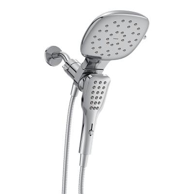 SHOWERHEAD VERSO SQUARE COMBO 7" CHROME W/HANDHELD