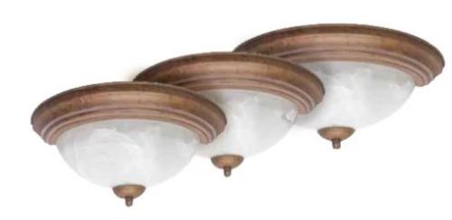 CEILING FLUSHMOUNT LIGHT 11" TRIPACK E27*2