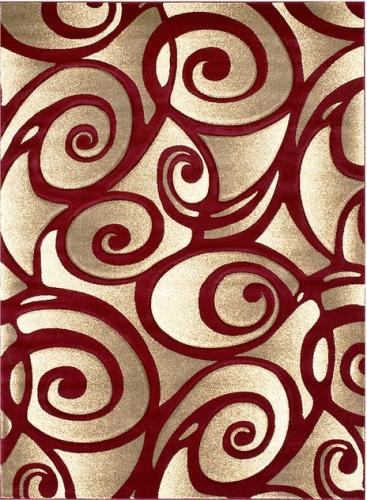 RUG SCULPTURE 241 RED 5x8