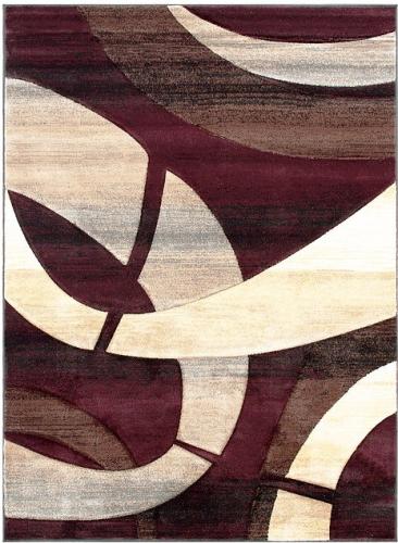 RUG SCULPTURE 248 BURGUNDY 5x8