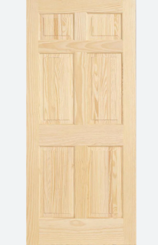 DOOR 2/0X6/8 PINE 6 PANEL SLAB 24"