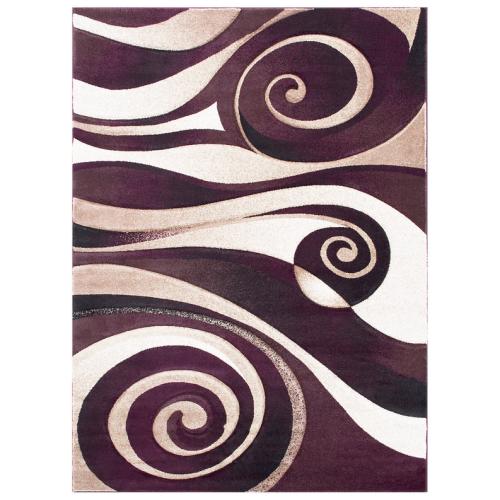 RUG SCULPTURE 258 BURGUNDY 5x8