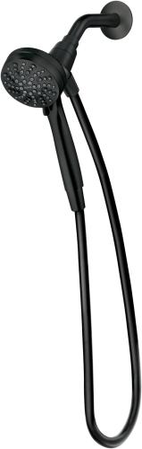 SHOWER RAIN & HANDHELD ATTRACT 6 FUNC BLACK MOEN