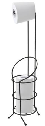 TOILET PAPER HOLDER W/STAND BLK