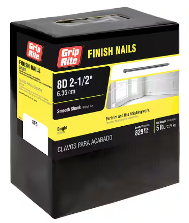 8D 2 1/2" FINISH NAIL 5LBS