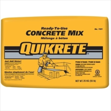 QUIKRETE Concrete Mix, 80 lbs, 4000 PSI W/Rock