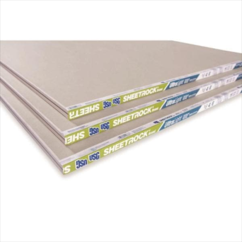 USG Sheetrock UltraLight Drywall Panel, 1/2 in x 4 ft x 8 ft