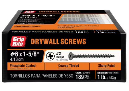 6X1-5/8 PH DRYWALL SCREW 1LB