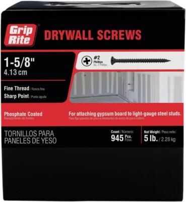 6X1-5/8 PH DRYWALL SCREW 5LBS