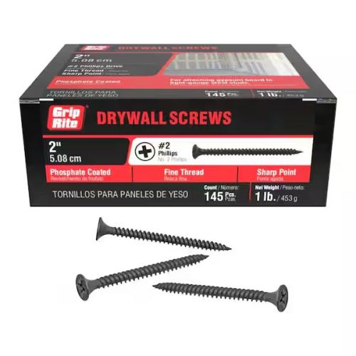 6X2" PH DRYWALL SCREW 1LB