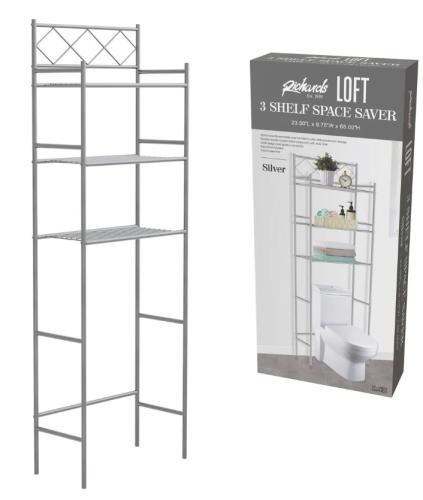 SPACE SAVERS OVER THE TOILET SILVER 3 SHELF