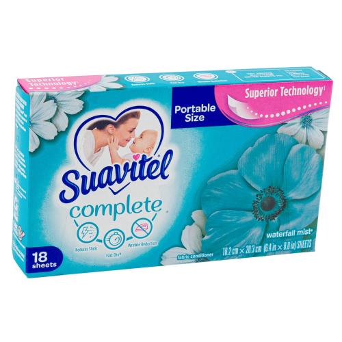 Suavitel Waterfall Dryer Sheets, 18 CT