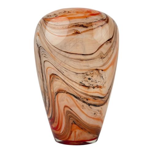 VASE GLASS BROWN MULTI COLOR