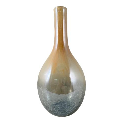 VASE GLASS STONE 18X18X40CM