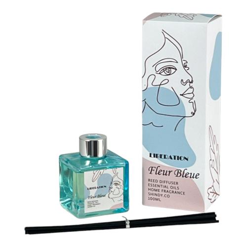 CANDLE DIFFUSER FLEUR BLUE 7X7X20.50CM 6.70X7.10X
