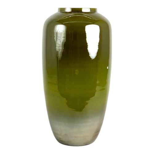 VASE 15" GLASS BROWN/GREEN OMBRE