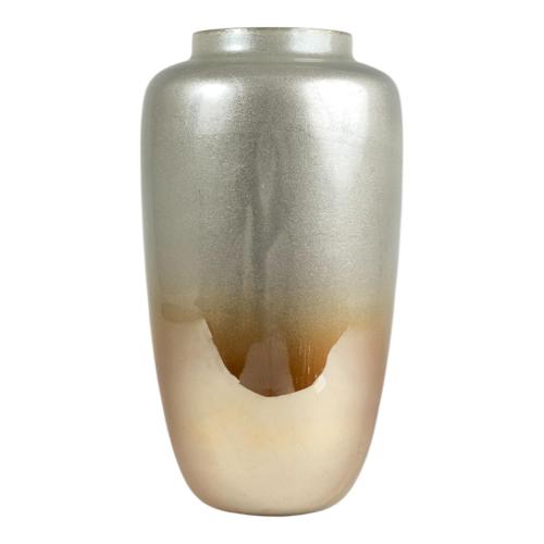 VASE 14.75" GLASS GOLD GLITTER