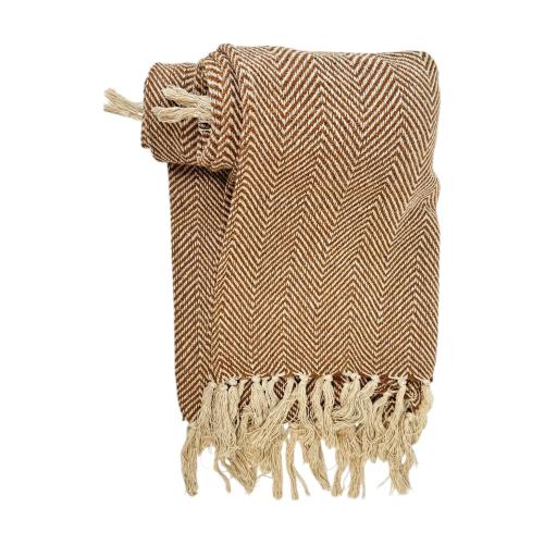 Beige Tufted Throw Blanket