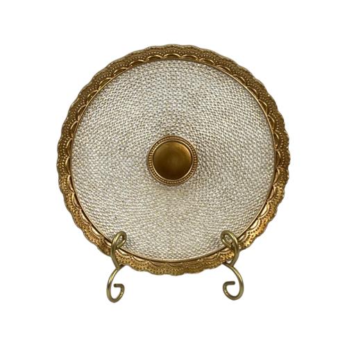 PLATE HOLDER WHITE & GOLD DEEPLY GOLD