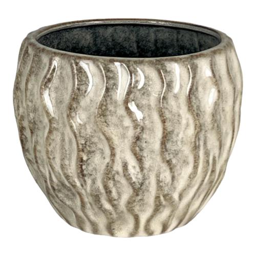 POT CERAMIC LG DEEPLY GOLD