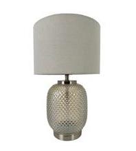 LAMP TABLE CLEAR & SILVER MAGNIFICENCE
