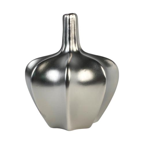 VASE DECOR SILVER ROUND