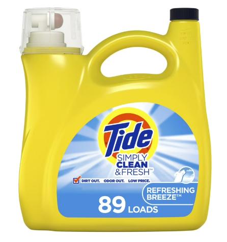Tide Simply Liquid Laundry Detergent – Refreshing Breeze, 128 fl oz