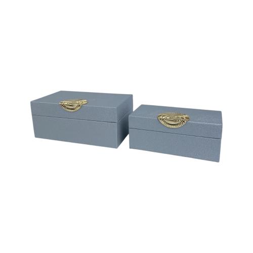 DECOR BOXES GREY 2PC