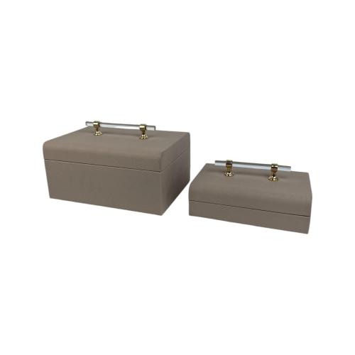 DECOR BOXES BEIGE 2PC