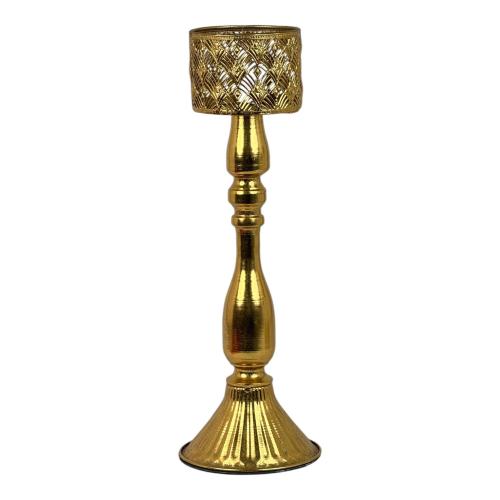 CANDLE HOLDER GOLD IRON