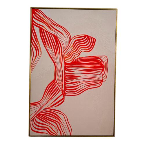 CANVAS FRAME RED FLOWER