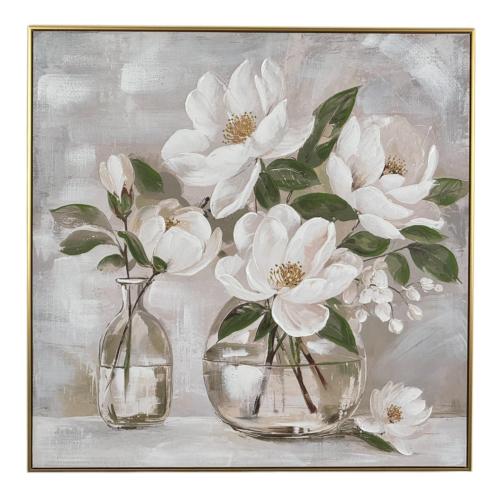 CANVAS PICTURE WHITE FLOWERS