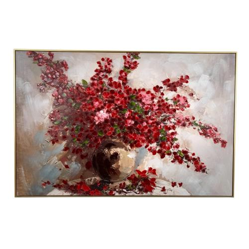 CANVAS PICTURE RED FLOWERS