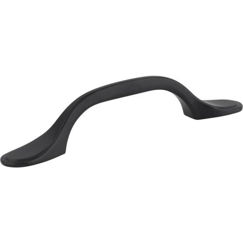 PULL HANDLE KASAWARE 5" MATTE BLK OVRAL LGTH HALF FOOT SPOON 2PK