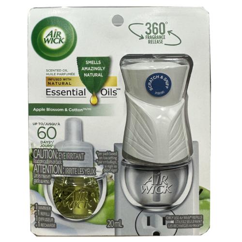 AIR FRESHNER AIRWICK 1+1 APPLE BLOSS & COTTON OIL & WARMER
