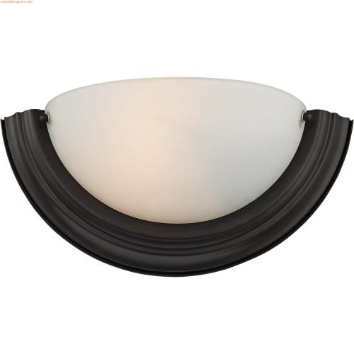 1 LIGHT WALL SCONCE IN OILED RUBBED BRONZE
