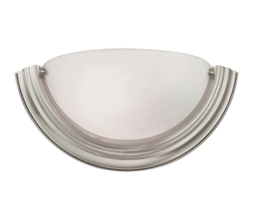 1 LIGHT WALL SCONCE IN BRUSHED NICKEL