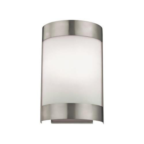 1 LIGHT WALL SCONE IN BRUSHED NICKEL