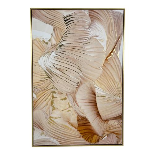 CANVAS CREAM FLOWER 80X120CM