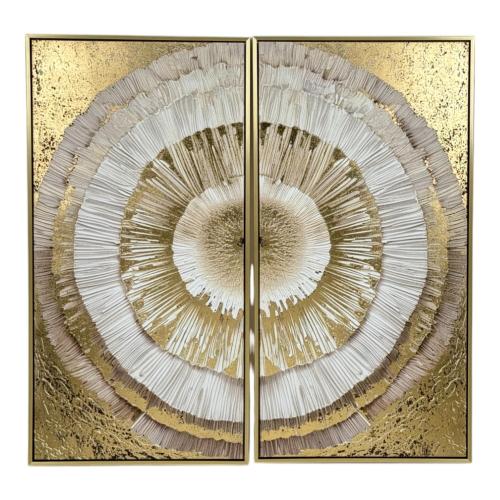 CANVAS WHITE & GOLD 2PC