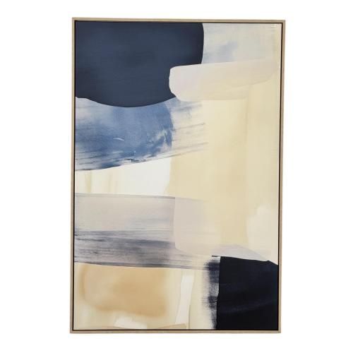 CANVAS BLUE & CREAM 80X120CM