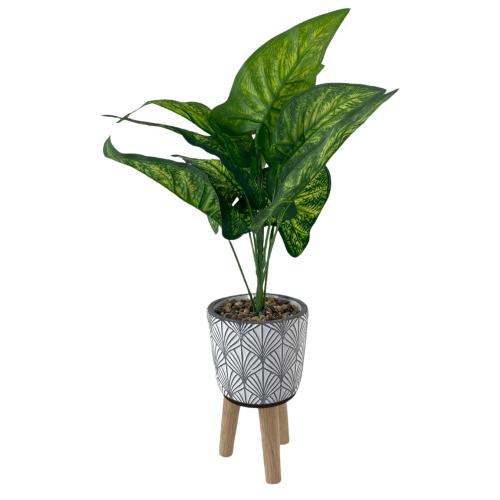 PLANT ARTIFICIAL W/CEMENT VASE 10.5X10.5X45CM ARTSY NEUTRAL