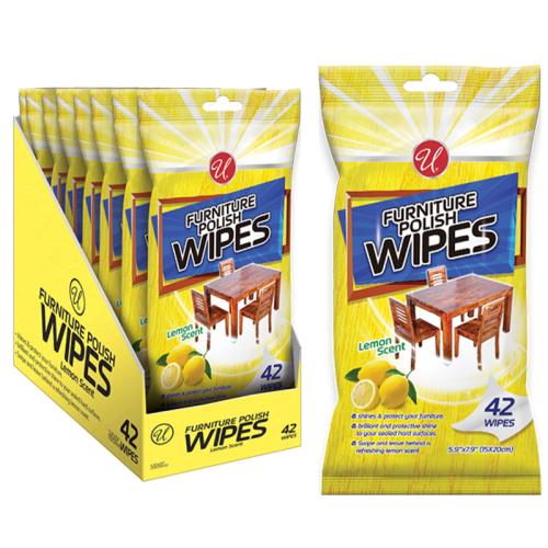 Furniture Polish Wipes, 42 Count