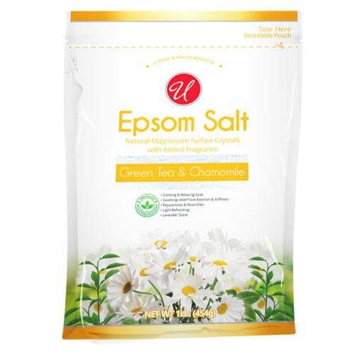 1 lb Epsom Salt – Green Tea & Chamomile