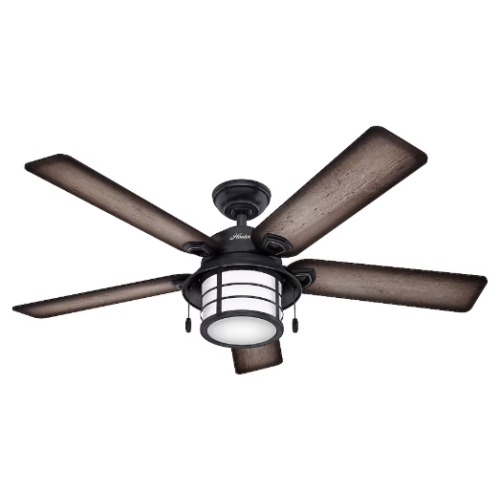 Hunter 54'' Key Biscayne Outdoor Ceiling Fan, Weathered Zinc